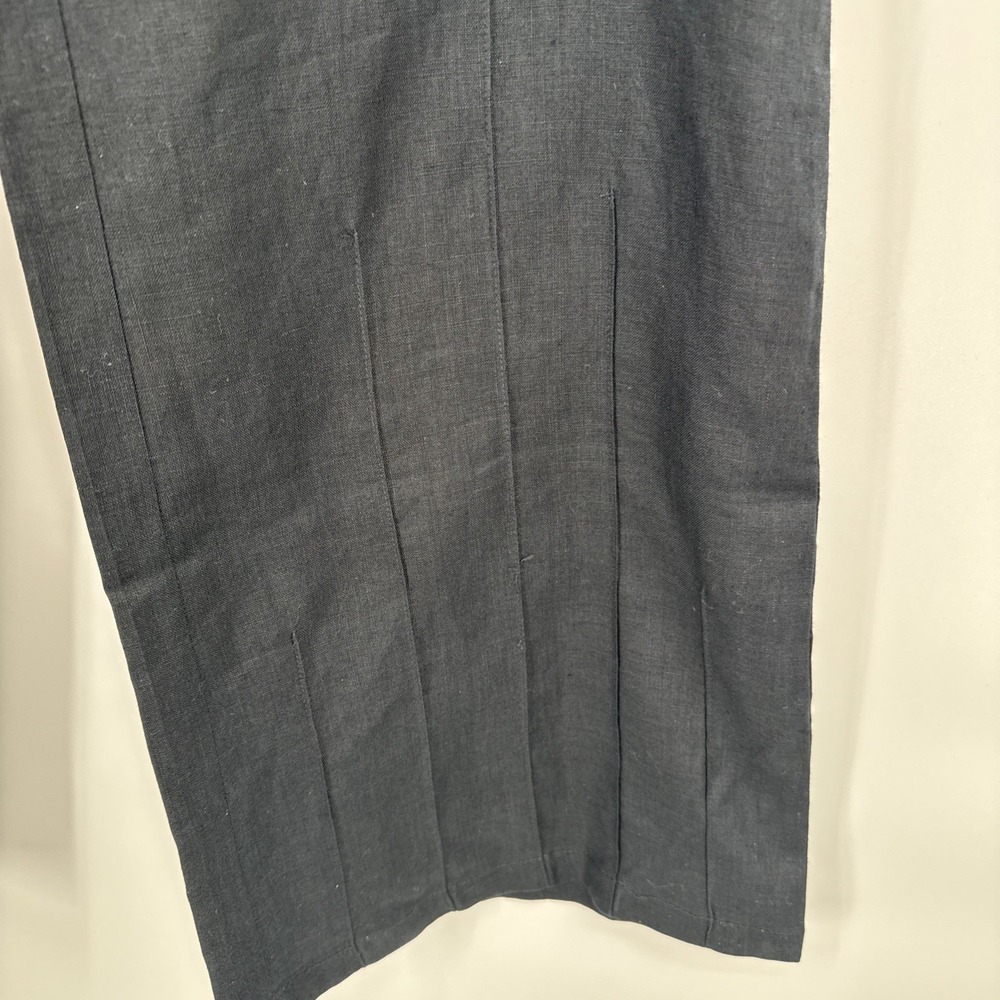 Vintage Italy Linen Wide-Leg Embroidered Womens Sz 30 Vintage Pants BOHO Hippie - Picture 5 of 16